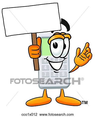calculator with sign View Large Clip Art Graphic Clipart - calculator with sign. Fotosearch