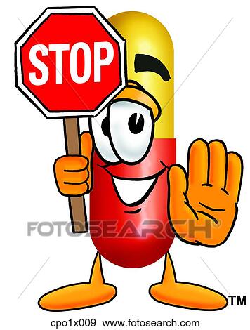 capsule holding stop sign View Large Clip Art Graphic Clip Art - capsule holding stop sign. Fotosearch