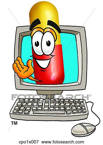 capsule in computer View Large Clip Art Graphic Clip Art - capsule in computer. Fotosearch