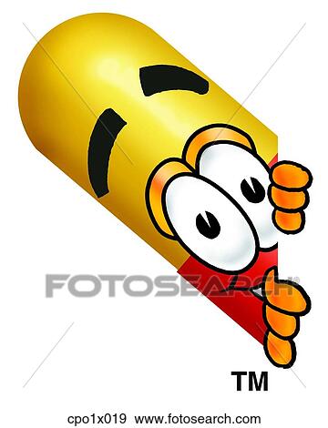 capsule peaking sideways View Large Clip Art Graphic Clip Art - capsule peaking sideways. Fotosearch