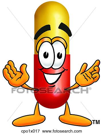 Clip Art - capsule with hands out. Fotosearch