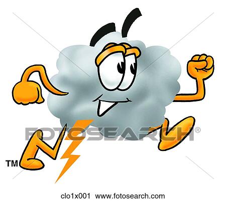 cloud running View Large Clip Art Graphic Clipart - cloud running. Fotosearch