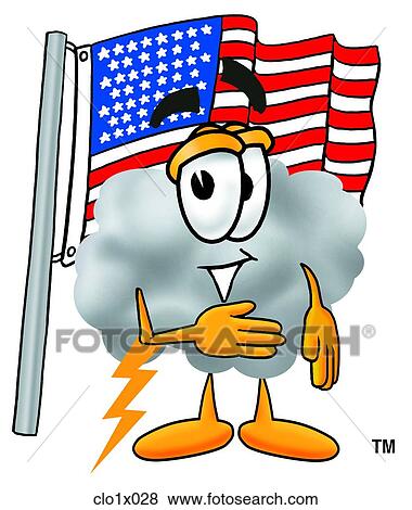 cloud with flag View Large Clip Art Graphic Clip Art - cloud with flag. Fotosearch