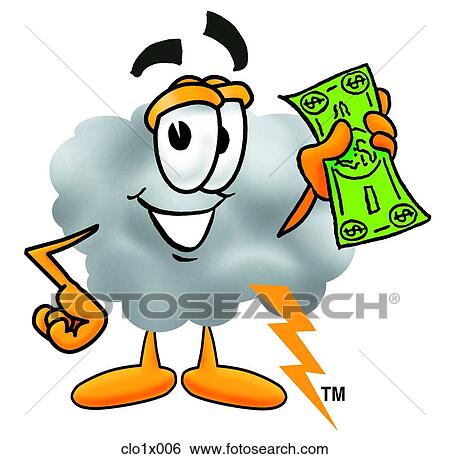 cloud with money View Large Clip Art Graphic Clip Art - cloud with money. Fotosearch