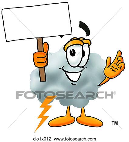 cloud with sign View Large Clip Art Graphic Clipart - cloud with sign. Fotosearch