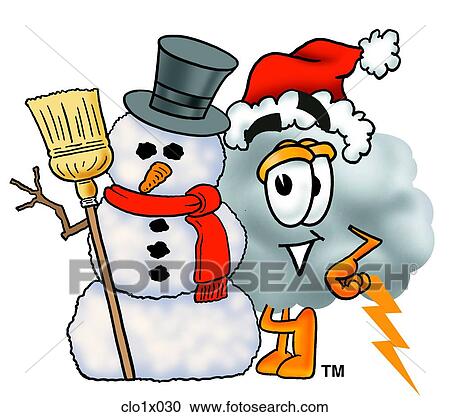 cloud with snowman View Large Clip Art Graphic Clipart - cloud with snowman. Fotosearch