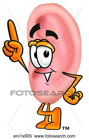 Clipart - ear pointing up. Fotosearch