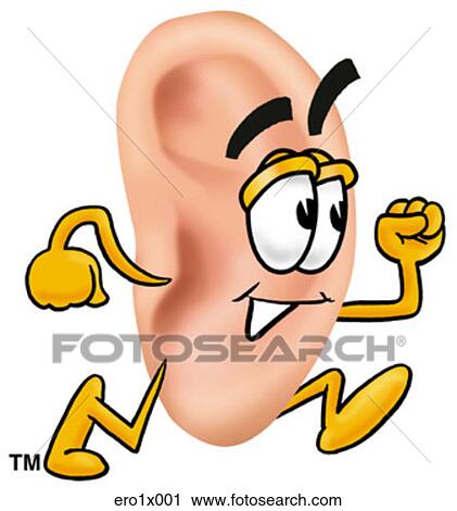 Clipart - ear running. Fotosearch