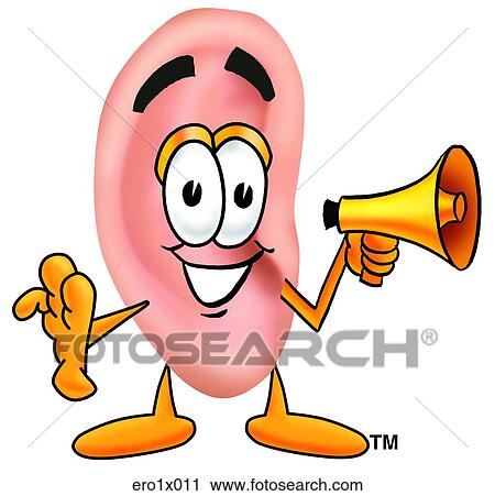 Clipart - ear with megaphone. Fotosearch