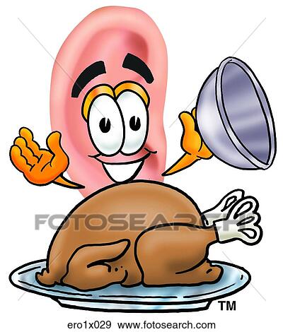 Clip Art - ear with turkey. Fotosearch
