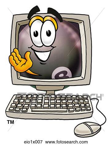 eight ball in computer View Large Clip Art Graphic Clip Art - eight ball in computer. Fotosearch