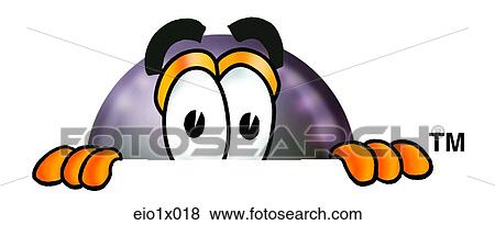 Clip Art - eight ball peaking over. Fotosearch