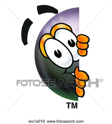 Clip Art - eight ball peaking sideways. Fotosearch