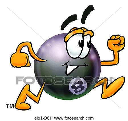 eight ball running View Large Clip Art Graphic Clipart - eight ball running. Fotosearch