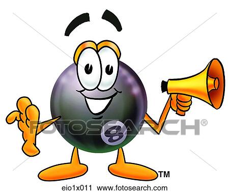 eight ball with megaphone View Large Clip Art Graphic Clipart - eight ball with megaphone. Fotosearch