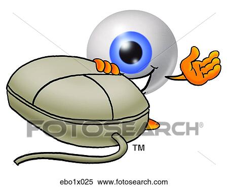 Clipart - eye ball and mouse. Fotosearch
