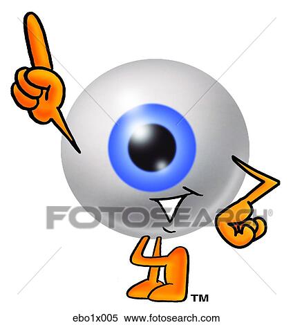 Clipart - eye ball pointing up. Fotosearch