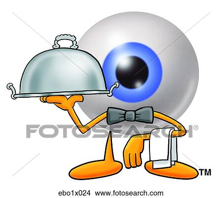 eye ball serving food View Large Clip Art Graphic Clipart - eye ball serving food. Fotosearch