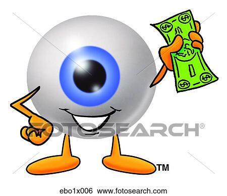 eye ball with money View Large Clip Art Graphic Clip Art - eye ball with money. Fotosearch