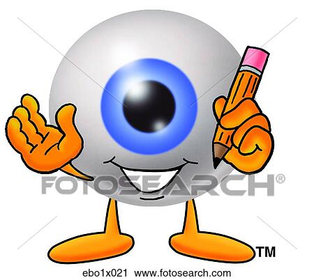 eye ball with pencil View Large Clip Art Graphic Clipart - eye ball with pencil. Fotosearch
