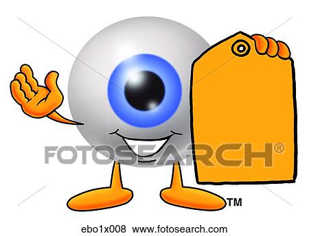 Clip Art - eye ball with price tag. Fotosearch