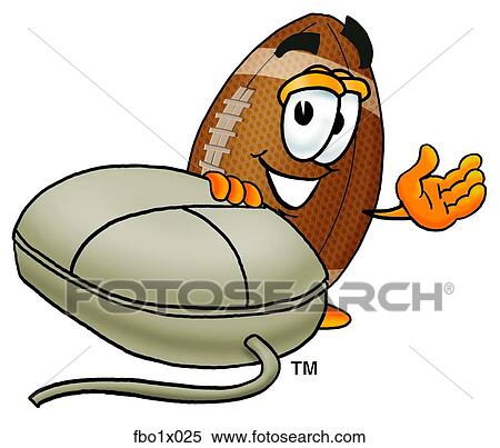 Clipart - football and mouse. Fotosearch