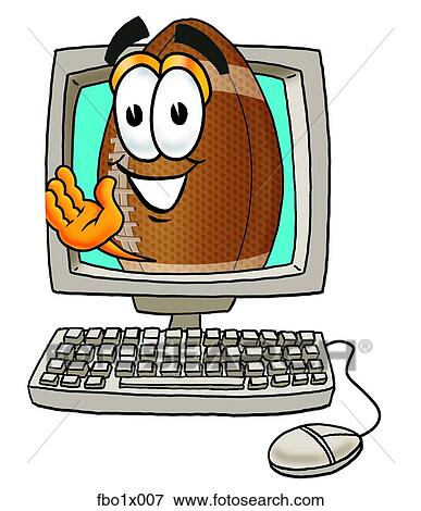 Clip Art - football in computer. Fotosearch