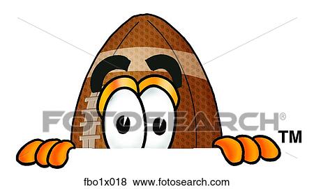 football peaking over View Large Clip Art Graphic Clip Art - football peaking over. Fotosearch