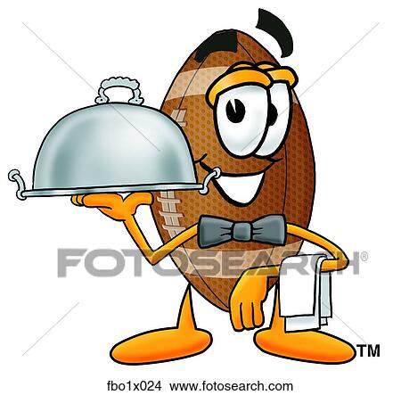 Clipart - football serving food. Fotosearch