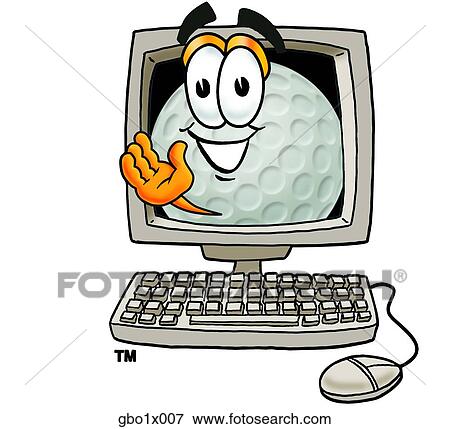 golf ball in computer View Large Clip Art Graphic Clip Art - golf ball in computer. Fotosearch