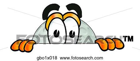 Clip Art - golf ball peaking over. Fotosearch