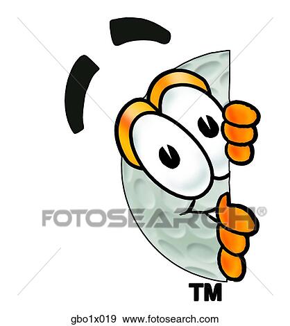golf ball peaking sideways View Large Clip Art Graphic Clip Art - golf ball peaking sideways. Fotosearch
