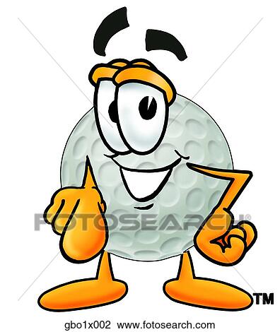 Clipart - golf ball pointing at you. Fotosearch