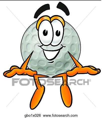 Clip Art - golf ball sitting. Fotosearch