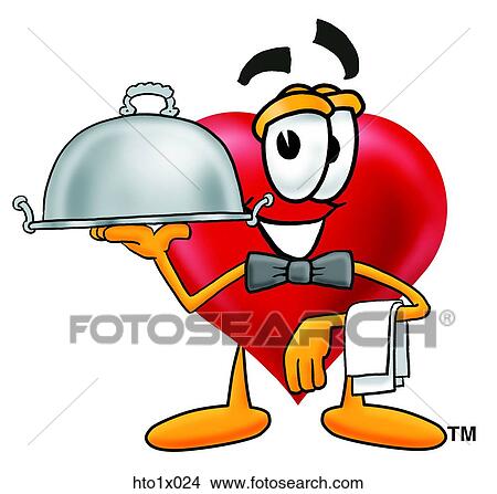 heart serving food View Large Clip Art Graphic Clipart - heart serving food. Fotosearch