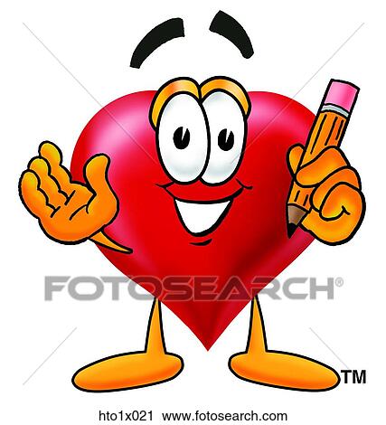 heart with pencil View Large Clip Art Graphic Clipart - heart with pencil. Fotosearch