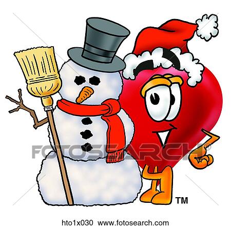 heart with snowman View Large Clip Art Graphic Clipart - heart with snowman. Fotosearch