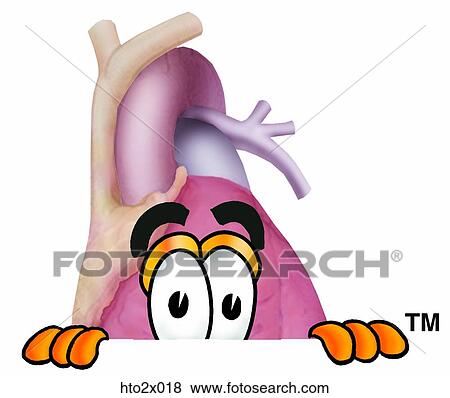 Clip Art - heart2 peaking over. Fotosearch