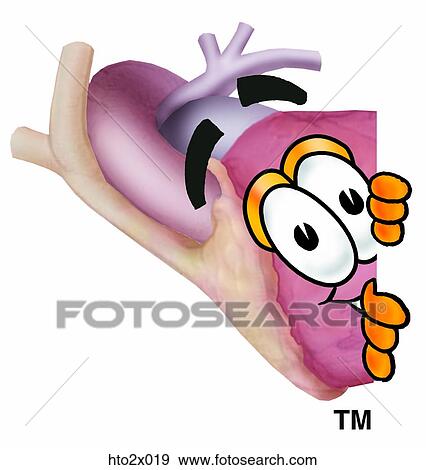 Clip Art - heart2 peaking sideways. Fotosearch