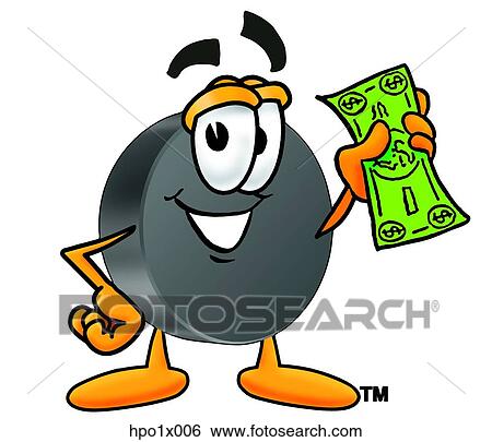 hockey puck with money View Large Clip Art Graphic Clip Art - hockey puck with money. Fotosearch