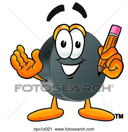 hockey puck with pencil View Large Clip Art Graphic Clipart - hockey puck with pencil. Fotosearch