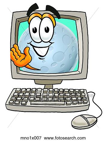 moon in computer View Large Clip Art Graphic Clip Art - moon in computer. Fotosearch