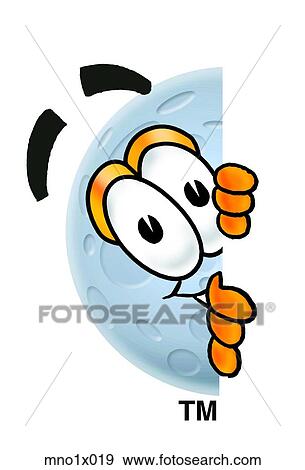 moon peaking sideways View Large Clip Art Graphic Clip Art - moon peaking sideways. Fotosearch