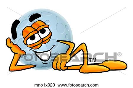 Clipart - moon relaxing. Fotosearch