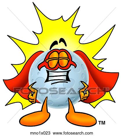 Clipart - moon super hero. Fotosearch