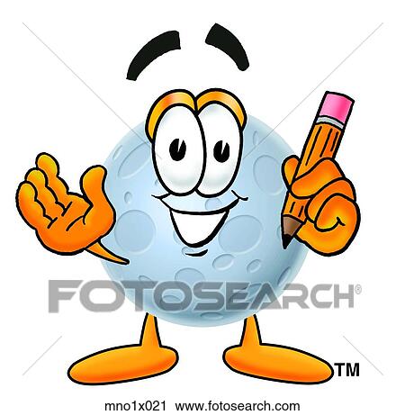 moon with pencil View Large Clip Art Graphic Clipart - moon with pencil. Fotosearch