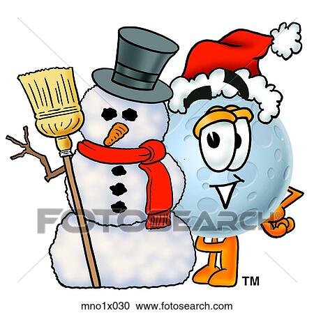 Clipart - moon with snowman. Fotosearch