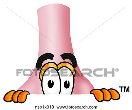Clip Art - nose peaking over. Fotosearch