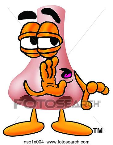 Clipart - nose telling secret. Fotosearch