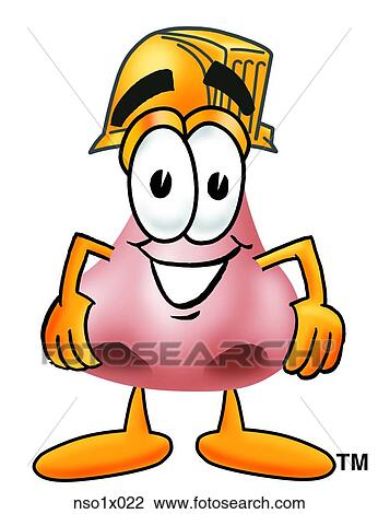 nose with hard hat View Large Clip Art Graphic Clipart - nose with hard hat. Fotosearch